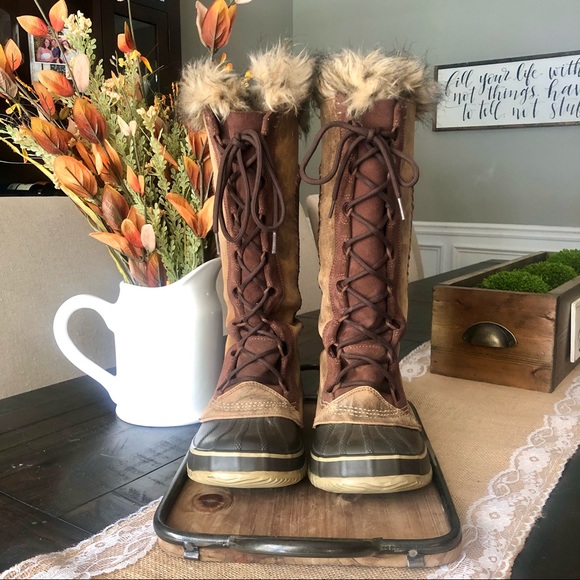 SOLD - Rare Sorel Cate the Great Winter Leather Snow Boots - Picture 2 of 8